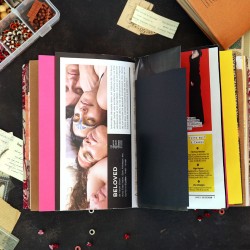 Carnet de voyage style scrapbooking Rose