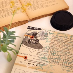 Album photo vintage et artisanal vert