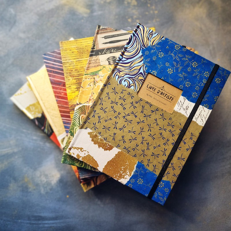 Carnet artisanal livre artiste A5 papier fait main