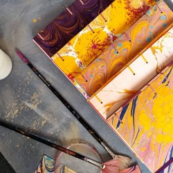 Carnet artisanal A5 marbré