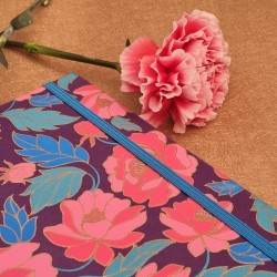 Carnet de note A5 artisanal papier recycle rose couverture