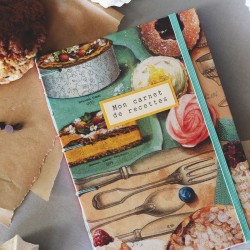 Carnet de recettes à remplir A5 artisanal motif sucré 06