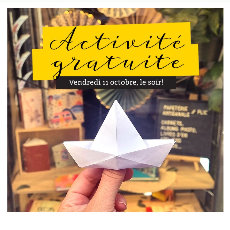 Atelier Construction de bateaux en origami