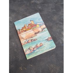 Carnet A6 de note illustration Antibes - reproduction dessins fait main