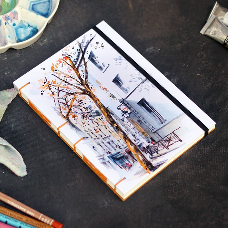 Carnet a dessins A5 collaboration Marielle Durand papier Essentia