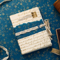 Carnet artisanal livre artiste A6 papier recyclé 100% coton Khadi