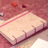 Carnet copte petite taille A6 rose