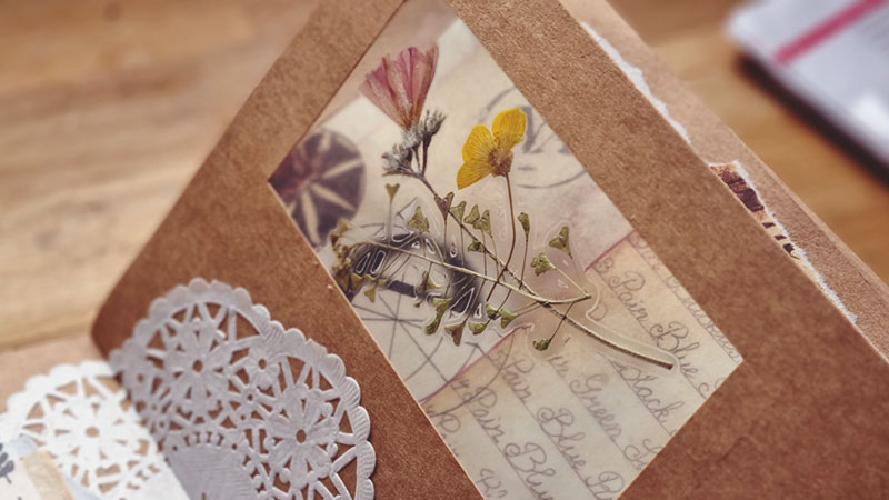 Carnet album artisanal herbier 06